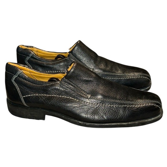 Sz 11.5 D MEN Sandro Moscoloni Black Leather Loafers Slip On Shoes 62046 Berwyn main image 6
